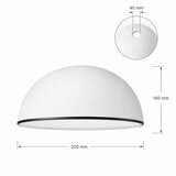  Zamensko staklo za luster RETRO, ANTICO E27 prečnik 30 cm bela/crna | Eponuda.com