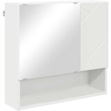 vidaXL Ogledalna omara s polico Bela 59 x 17 x 55 cm Konstruiran les | Shoptok.si