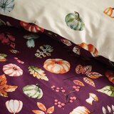 Catherine Lansfield Vijolična posteljnina za zakonsko posteljo 200x200 cm Autumn Pumpkins – | Shoptok.si