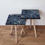 Hanah home 2Shp278 - navy blue navy bluegreywhite nesting table (2 pieces) | ePonuda.com
