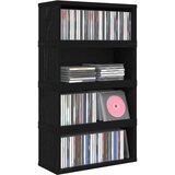  Stalak za CD-ove 4 kom. Crni hrast 40 x 17 x 17 cm | shoptok.hr