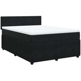  Krevet s oprugama i madracem crni 140 x 190 cm baršunasti | shoptok.hr