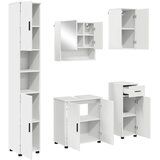  Set namještaja za kupaonicu s ladicama Zidne 5 pcs Bijelo | shoptok.hr