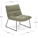 Kave Home Zelen fotelj iz šenilje Asen – | Shoptok.si