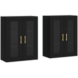  Zidni ormarići 2 kom crni od konstruiranog drva | shoptok.hr