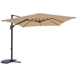  Viseći aluminijumski suncobran 300x300 cm 360° sivo-braon | ePonuda.com