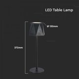  Prigušiva punjiva LED stona lampa LED/4W/5V 3000-6000K 1800 mAh crna | Eponuda.com