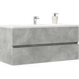 vidaXL Omarica za umivalnik betonsko siva 100x38,5x45 cm iverna plošča | Shoptok.si