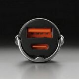 BLAVEC Auto punjač Aero - USB + Type - C - QC 3.0 18W PD 30W s Type - C na Type - C kabelom | shoptok.hr