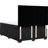  Krevet s oprugama i madracem crni 140 x 190 cm baršunasti | shoptok.hr
