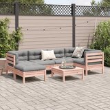  7-dijelni set vrtnih sofa s jastucima masivno drvo duglazije Smeđa | Shoptok.si