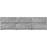 TV ormarić s LED svjetlima boja betona 180x34x50 cm drveni | shoptok.hr