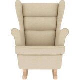  Stolica za ljuljanje 74x90x102 cm od tkanine krem | shoptok.hr