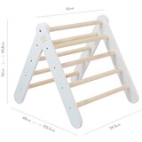 MeowBaby Bijeli trokut za kiseljenje od borovine 46x87x60 cm Montessori - | shoptok.hr