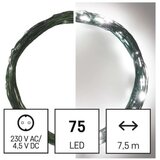  LED božična nano veriga zelena, 7,5 m, zunanja in notranja, hladna bela, časovnik | Shoptok.si