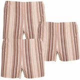 Foltýn 3PACK Men's Classic Shorts brown with stripes oversize