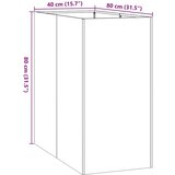  Sadilica antracit 40x80x80 cm od čelika | shoptok.hr