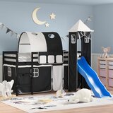  The living store otroški pograd s stolpom bel in črn 90x190 cm trdna borovina - otroški pograd, (21501646) | Shoptok.si
