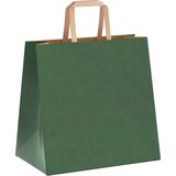  Papirnate vrećice 250 kom s ručkama zelene 26x17x25 cm | shoptok.hr