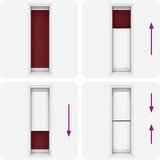  Plisirana zavjesa Bordo crvena 55x200 cm Širina tkanine 54,4 cm Poliester | Shoptok.si