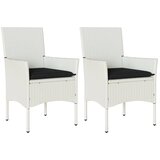 Maison Chic Vrtni stoli - Stol za vrt z blazinami 2 kosa bel poli ratan JS2102, (21876901) Cene