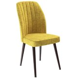 Hanah home set trpezarijskih stolica Platinum 4 kom, senf žuta tkanina Jerry, braon metalne noge | Eponuda.com
