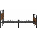  Metalni okvir kreveta bez madraca boja hrasta 193x203 cm | shoptok.hr