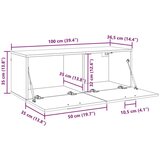 vidaXL Omarica na steni Star les 100 x 36.5 x 35 cm Konstruiran les | Shoptok.si