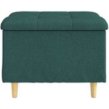  Shranjevalna tabureta Temno zelena 60 x 60 x 45 cm blago, (5000208395) | Shoptok.si