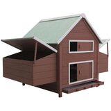  Kokošnjak rjav 157x97x110 cm iz lesa | Shoptok.si