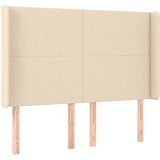  Krevet s oprugama i madracem krem 140 x 190 cm od tkanine | shoptok.hr