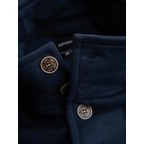 Ombre Washed men's sweatshirt with decorative stitching at the neckline - navy blue | shoptok.hr