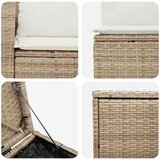  Set sofe 5 kom. Bež i krem bijela Poli Rattan i čelik | shoptok.hr