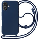 AVIZAR Silikonska vrvica Soft touch Modra za iPhone 16, Modra noč, (5000014154) | Shoptok.si