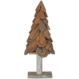 vidaXL Božično drevo z stojalom Rjava 90 cm Trdna tikovina | Shoptok.si