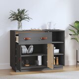  Komoda siva 98,5x40x75 cm od masivne borovine | shoptok.hr