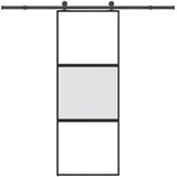  Klizna vrata s priborom 76 x 205 cm kaljeno staklo i aluminij | shoptok.hr