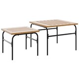  5-dijelni set balkonskog namještaja s jastucima crni čelični | shoptok.hr