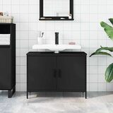 Ormarić za umivaonik crni 80 x 30 x 60 cm konstruirano drvo | shoptok.hr