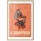  Plakat - Gramophone 29.7x42 Zlatni okvir s margom | shoptok.hr