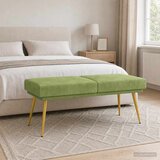  Klupa s dvostrukim slojem Svijetlo zelena 120 x 45 x 46 cm | Eponuda.com