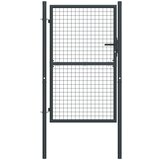 vidaXL Mrežasta vrtna vrata pocinkano jeklo 100x225 cm siva Cene