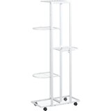  Stalak za cvijeće s 5 katova 44 x 23 x 100 cm bijeli željezni | shoptok.hr