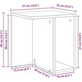  Stranska miza 2 pcs Betonsko siva 37 x 32 x 40 cm, (5000201842) | Shoptok.si