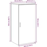 Ormarić za pohranu boja betona 50x45x103,5 cm konstruirano drvo | shoptok.hr