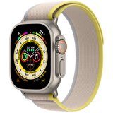 Apple watch ultra cellular 49mm titanium case with yellow/beige trail loop - s/m (mnhk3se/a) Cene