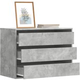 vidaXL Kutna komoda s ladicama siva boja betona 80x41x58 cm drveni Cijene
