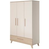 Roba Kremno bela/v naravni barvi otroška garderobna omara v hrastovem dekorju 118x190x52 cm Sidney – | Shoptok.si