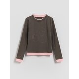 Reserved Bluza s cirkonima - tamnosivo | shoptok.hr