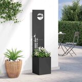  Vrtna sadilica s Dekorativnom Pločom Crna 32 x 140 cm | shoptok.hr